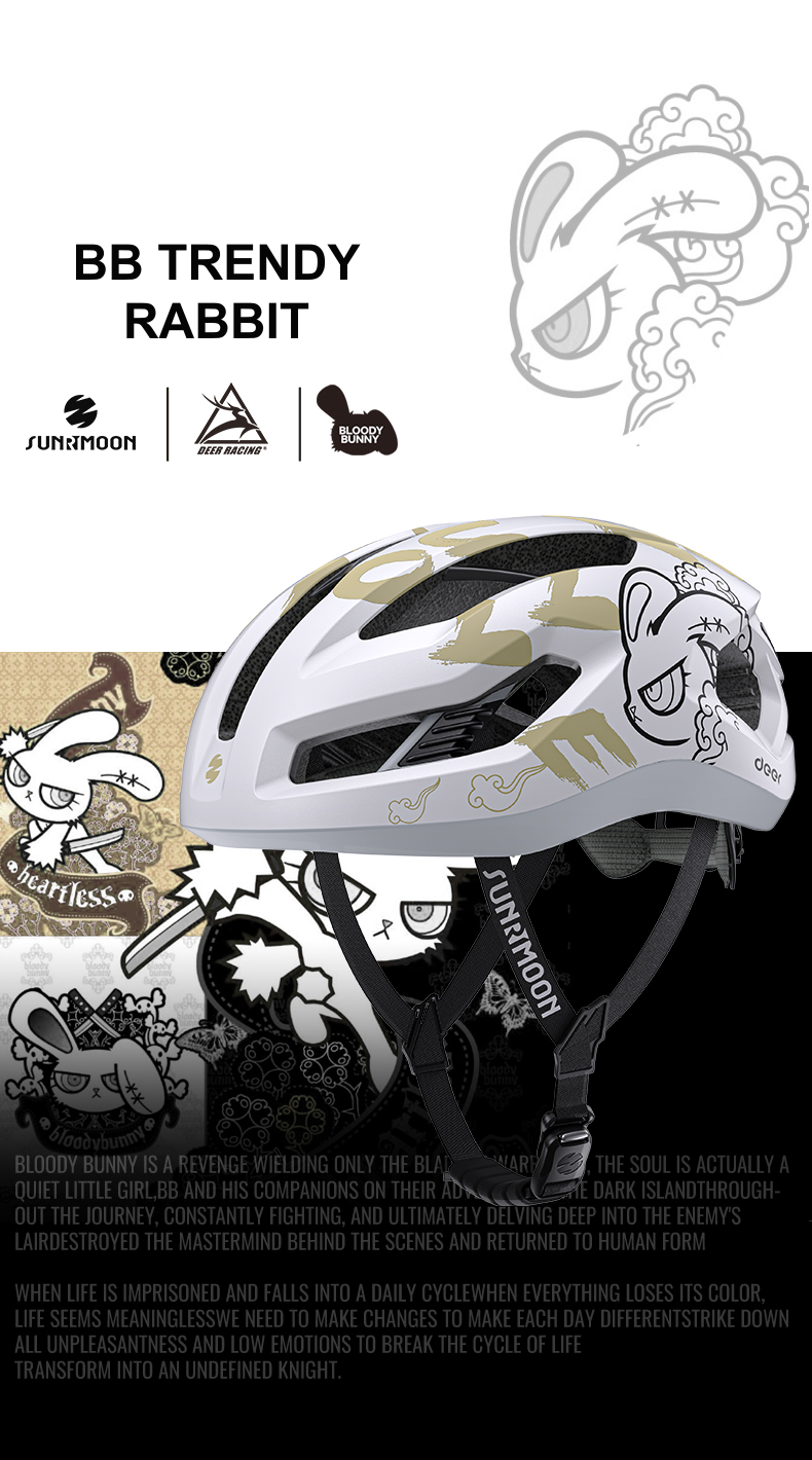 SUNRIMOON x DEER Dragon & Rabbit Cycling Helmet with Magnetic Buckle — product story image 06 of 18