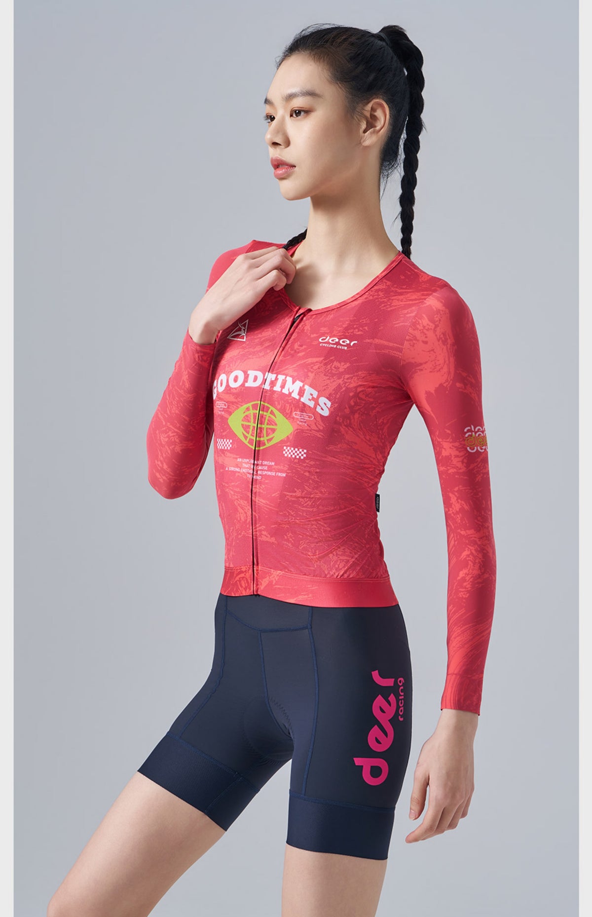 Streamlined Full-Zip Short-Sleeve Road Cycling Jersey — product story image 16 of 23