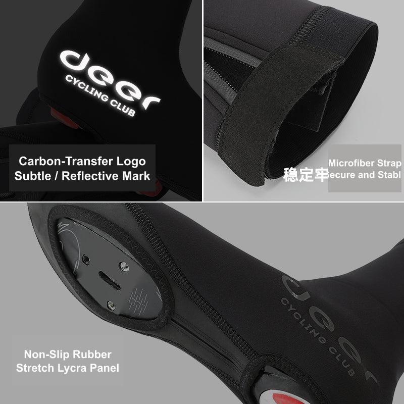 Fleece-Lined Neoprene Road Cycling Shoe Covers with Reflective Details — product story image 05 of 20