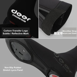 Fleece-Lined Neoprene Road Cycling Shoe Covers with Reflective Details — thumbnail 5 of 20