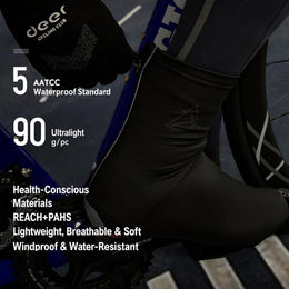 Fleece-Lined Reflective Road Cycling Shoe Covers — thumbnail 3 of 15