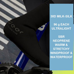 Fleece-Lined Neoprene Road Cycling Shoe Covers with Reflective Details — thumbnail 3 of 20
