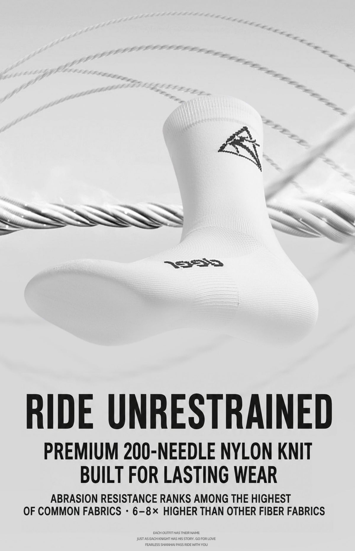 Treading Waves 200-Stitch Breathable Mid-Length Cycling Socks — product story image 18 of 30