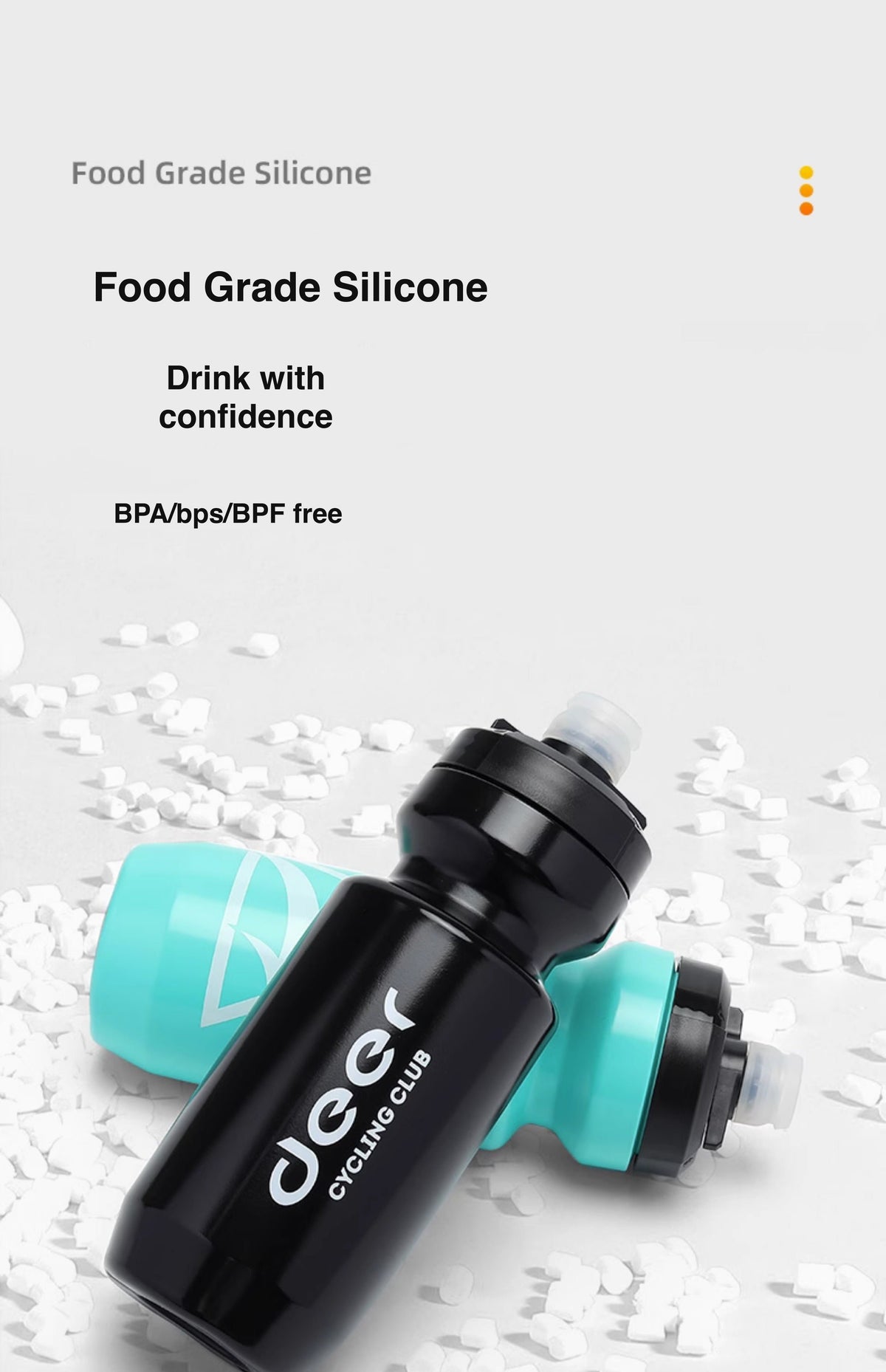 Easy-Squeeze Cycling Water Bottle with Rotary Flow Cap — product story image 28 of 32