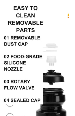 Easy-Squeeze Cycling Water Bottle with Rotary Flow Cap — thumbnail 30 of 32
