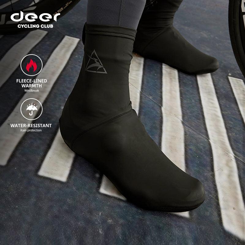 Fleece-Lined Reflective Road Cycling Shoe Covers — product story image 02 of 15