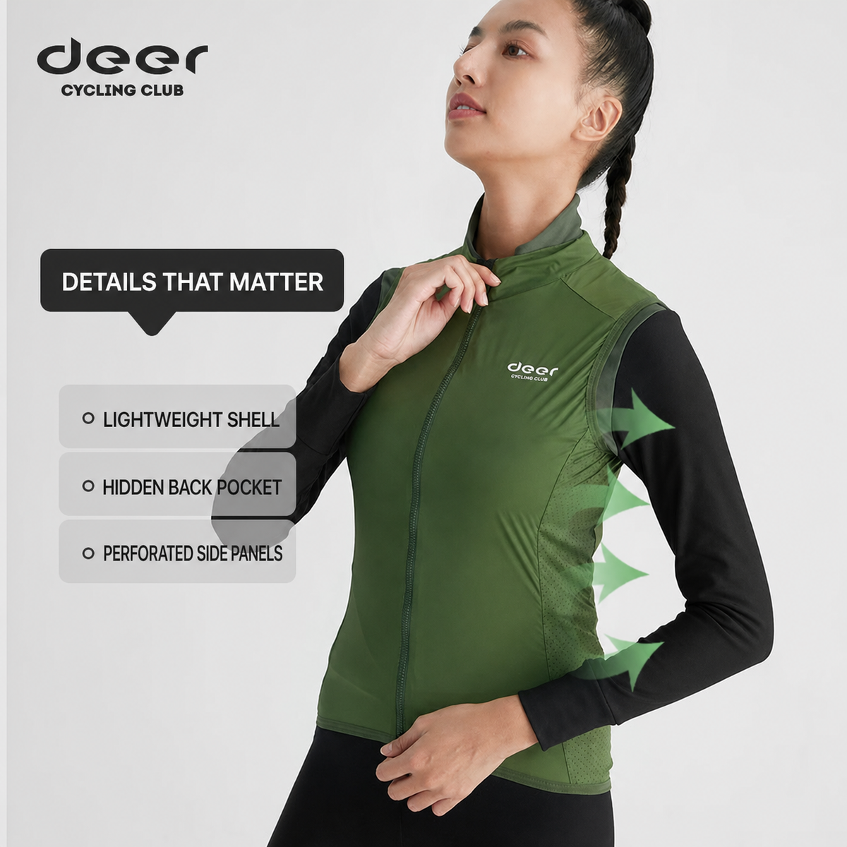 Women's Ultralight Water-Repellent Road Cycling Vest — product story image 01 of 37