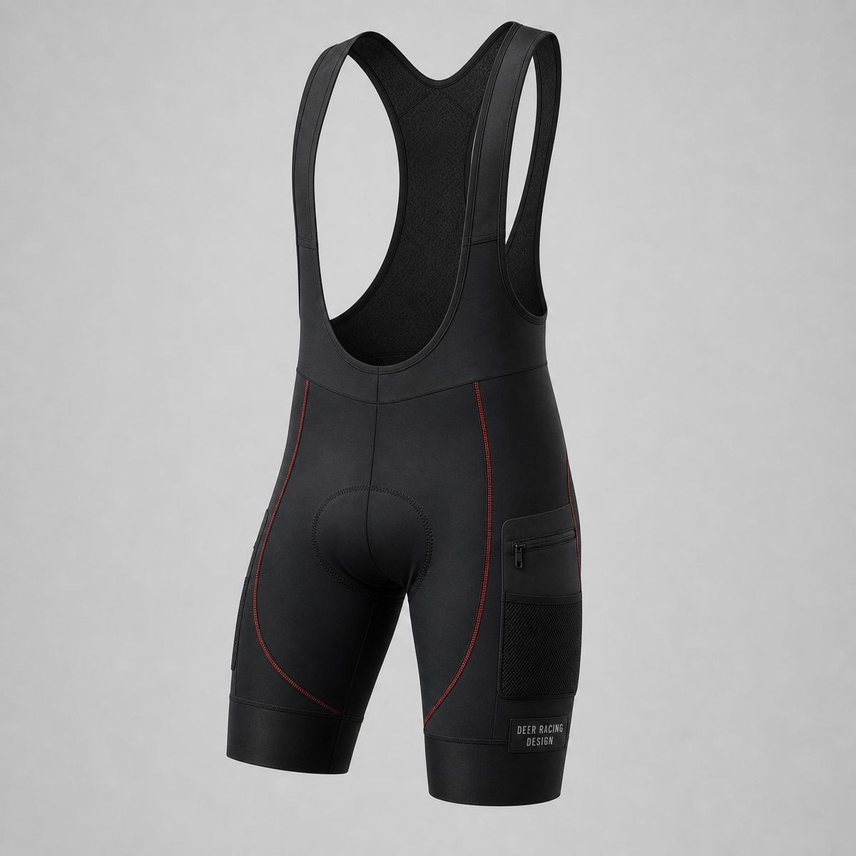 DEER RACING DESIGN cargo bib shorts industrial product hero