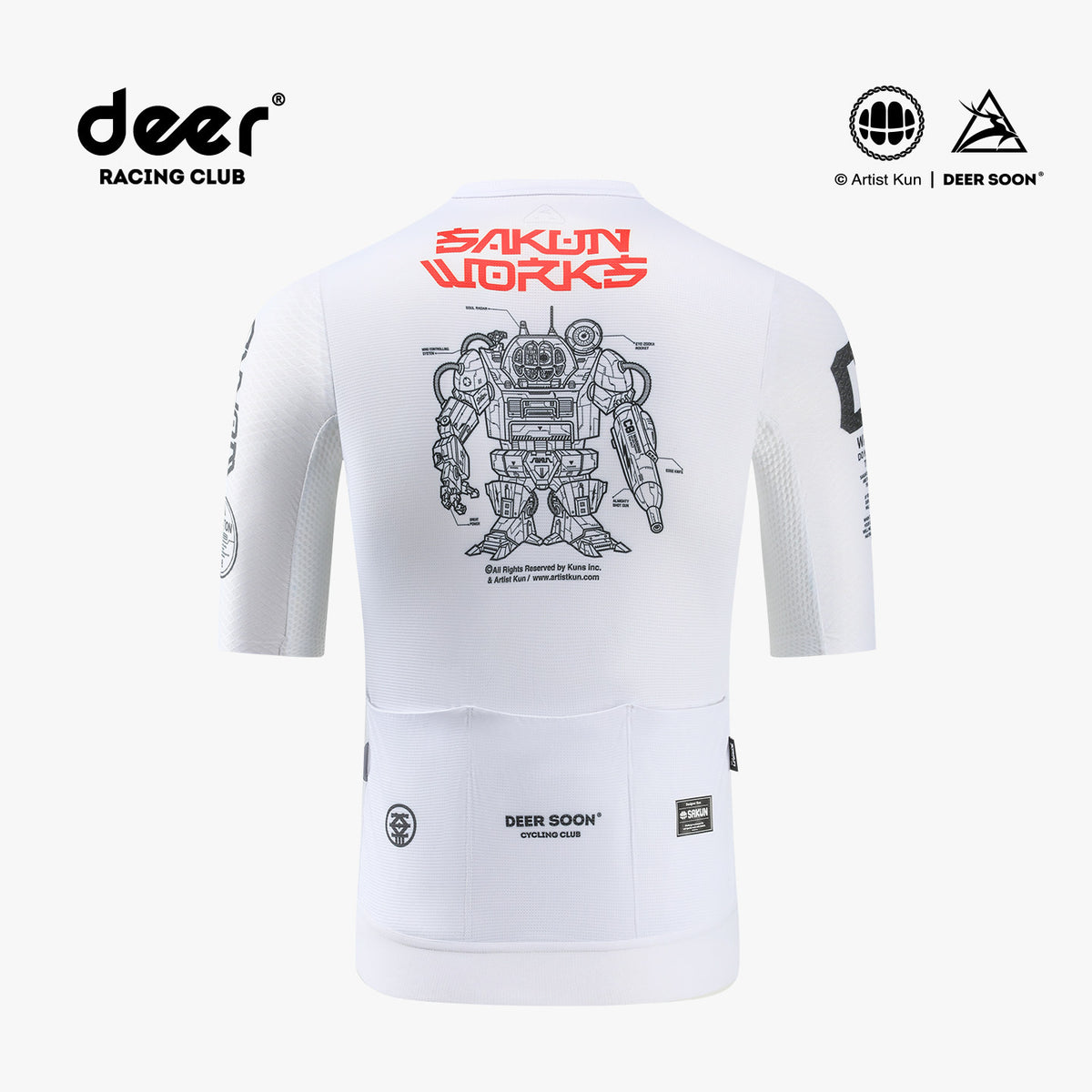 SAKUN x DEER cycling jersey — product photograph