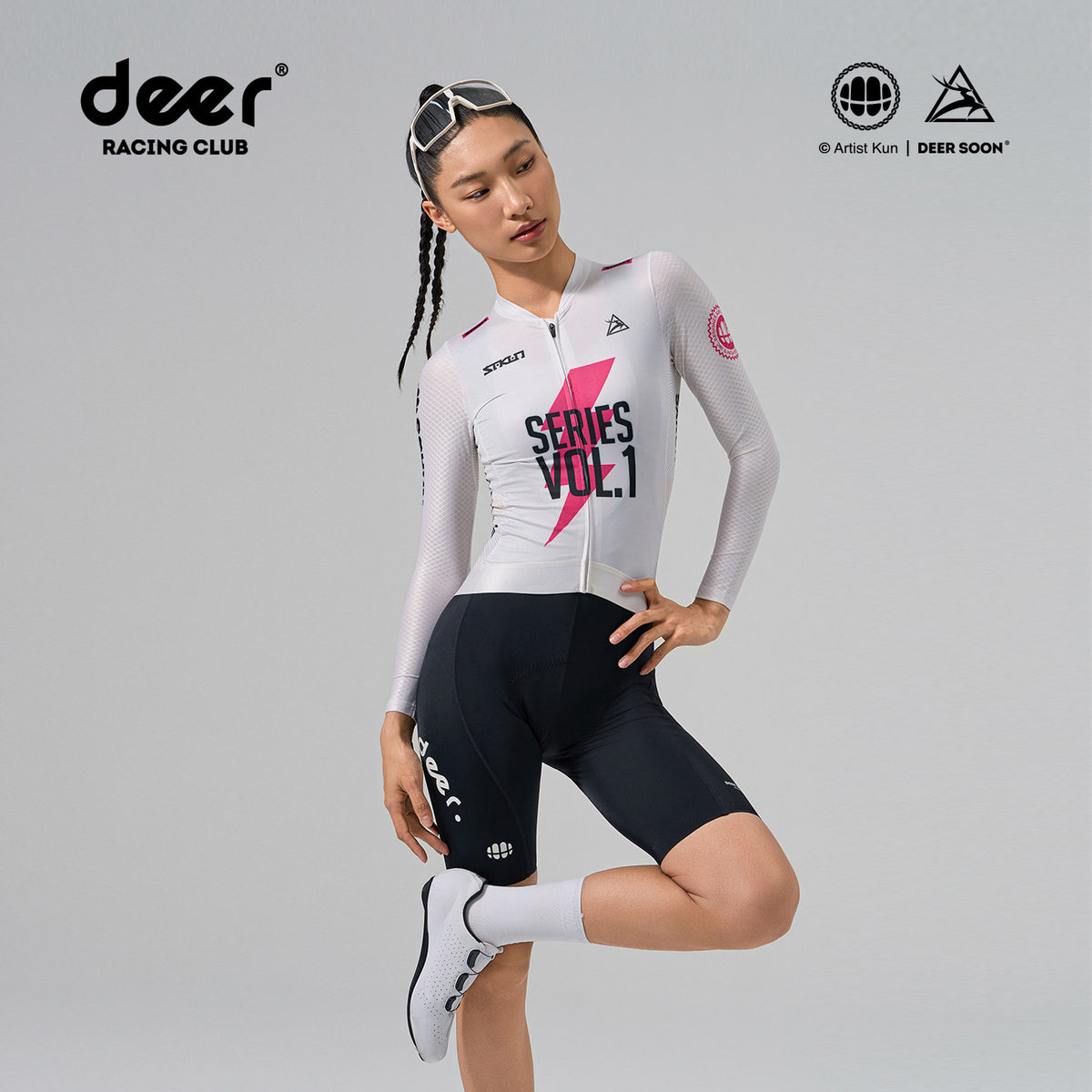 SAKUN x DEER cycling jersey — product photograph