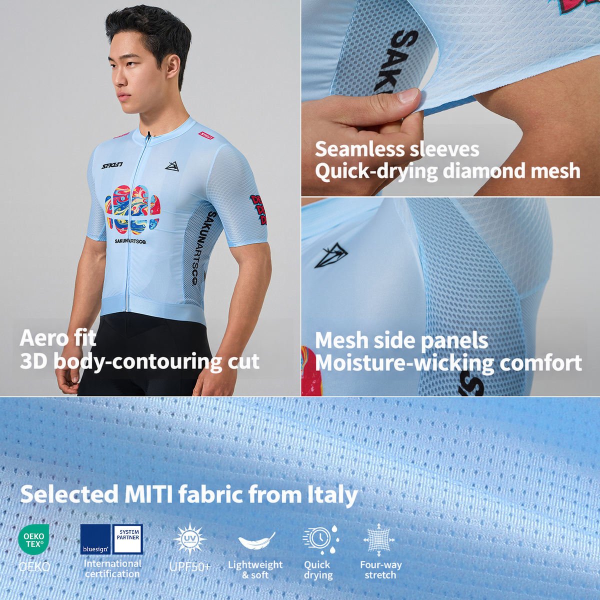 SAKUN x DEER cycling jersey — English product detail