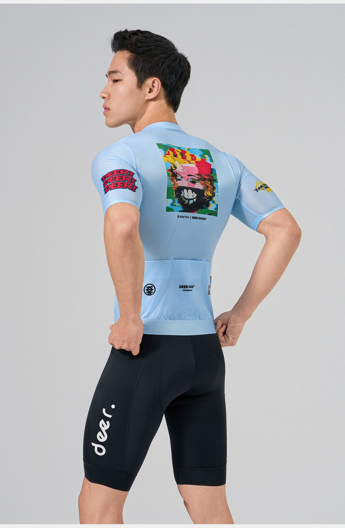 SAKUN x DEER cycling jersey — product photograph