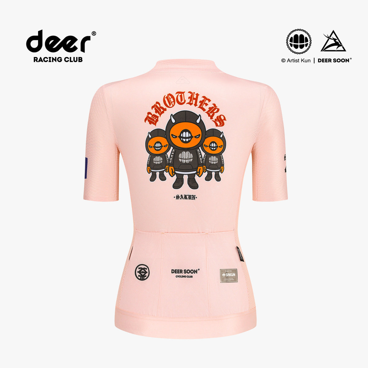 SAKUN x DEER cycling jersey — product photograph