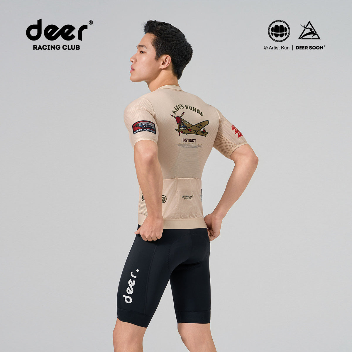 SAKUN x DEER cycling jersey — product photograph