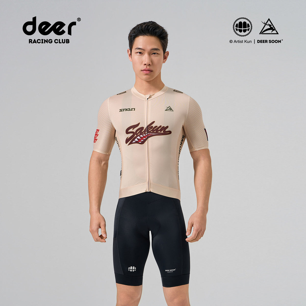 SAKUN x DEER cycling jersey — product photograph