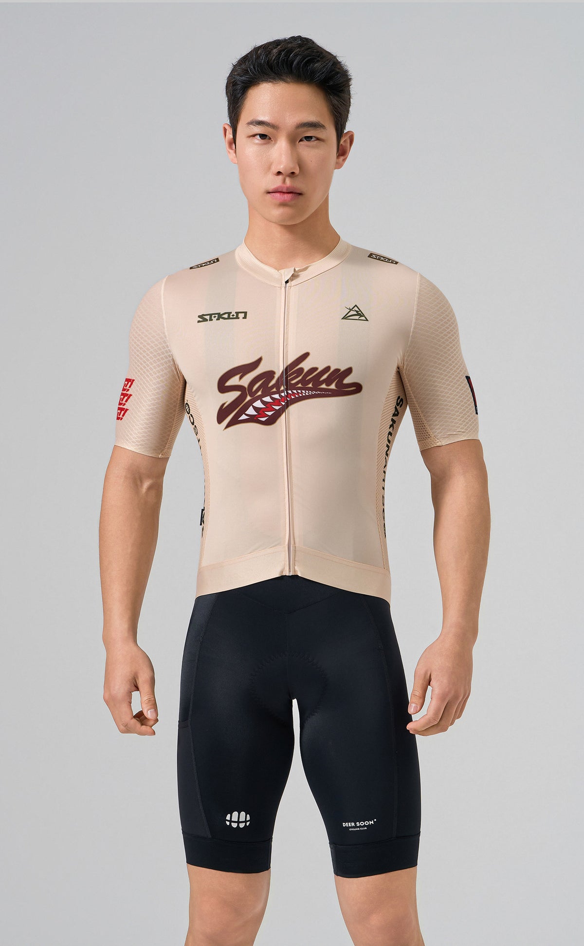 SAKUN x DEER cycling jersey — product photograph