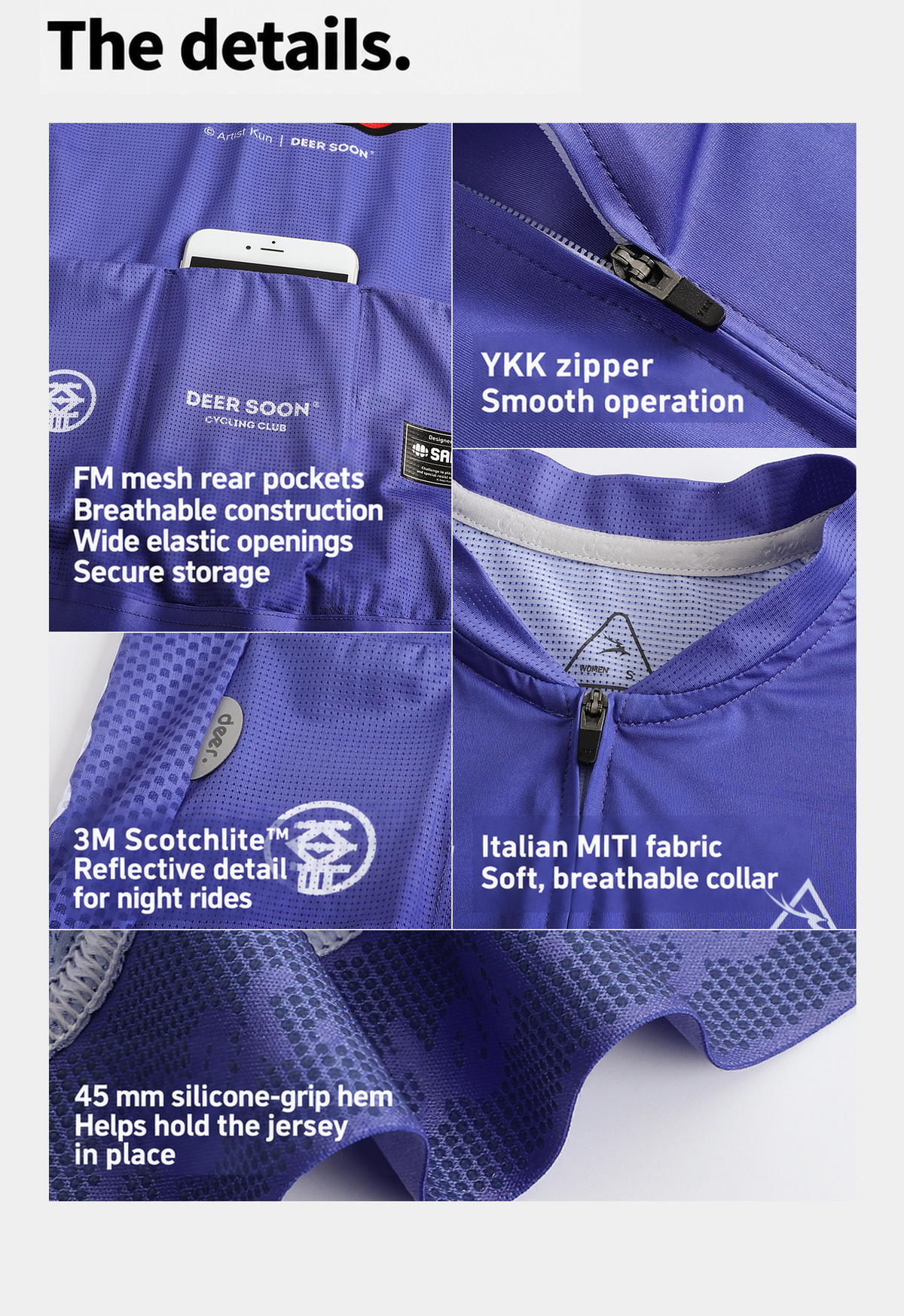 SAKUN x DEER cycling jersey — English product detail
