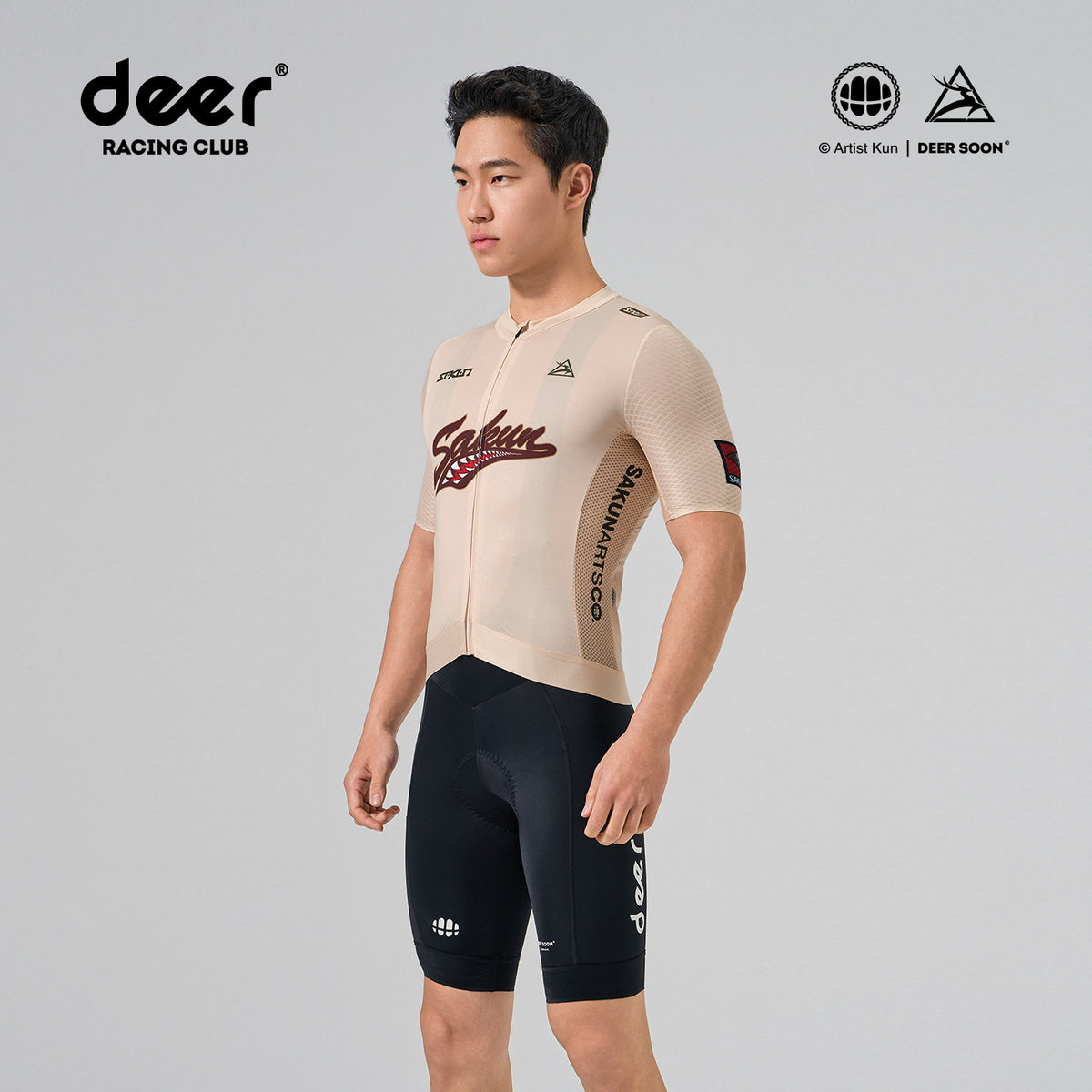 SAKUN x DEER cycling jersey — product photograph