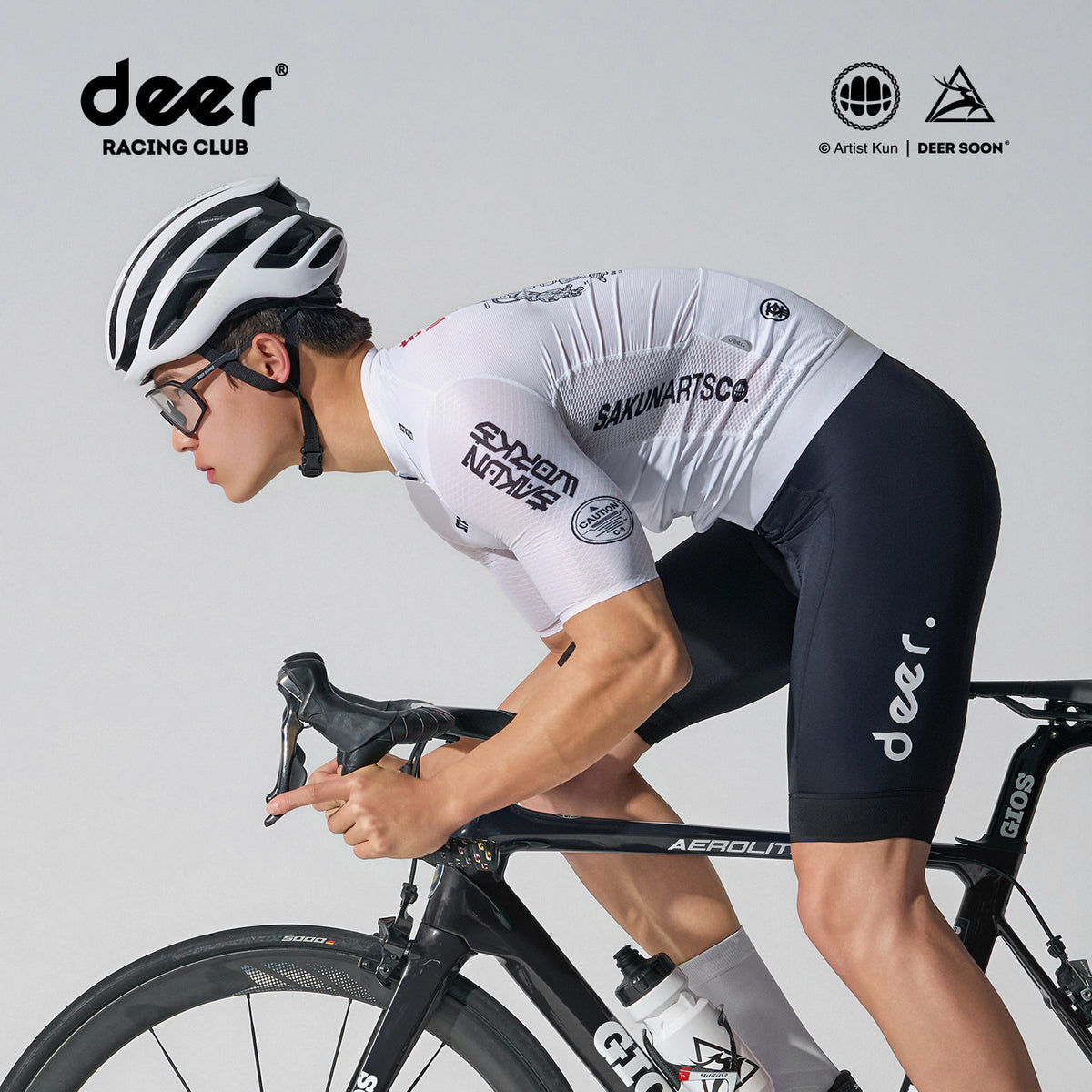SAKUN x DEER cycling jersey — product photograph