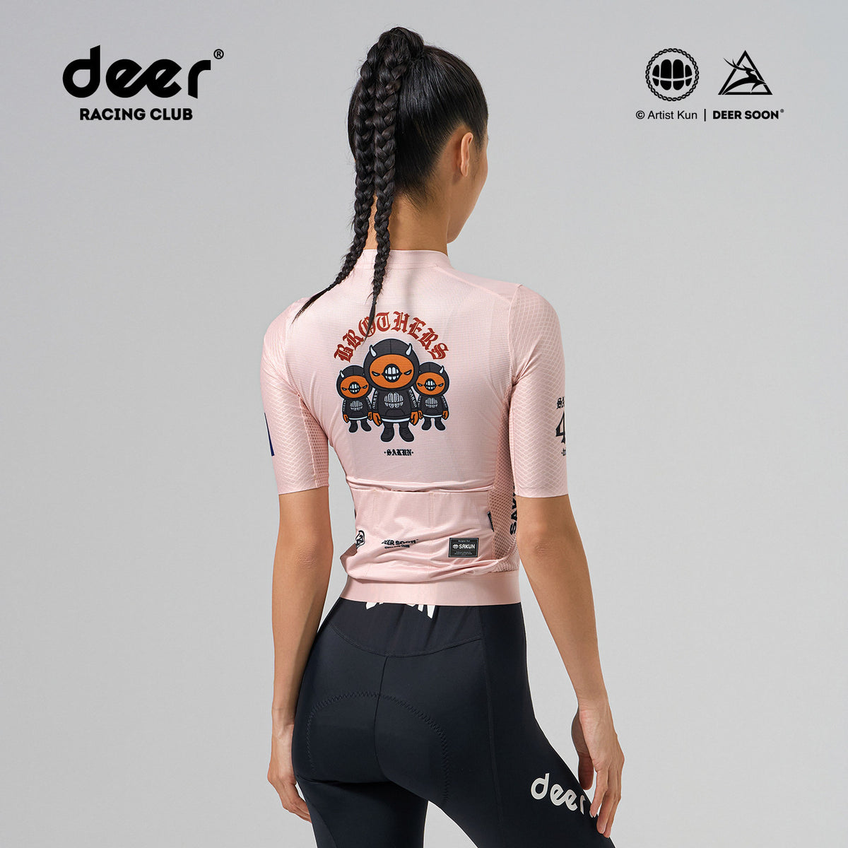 SAKUN x DEER cycling jersey — product photograph
