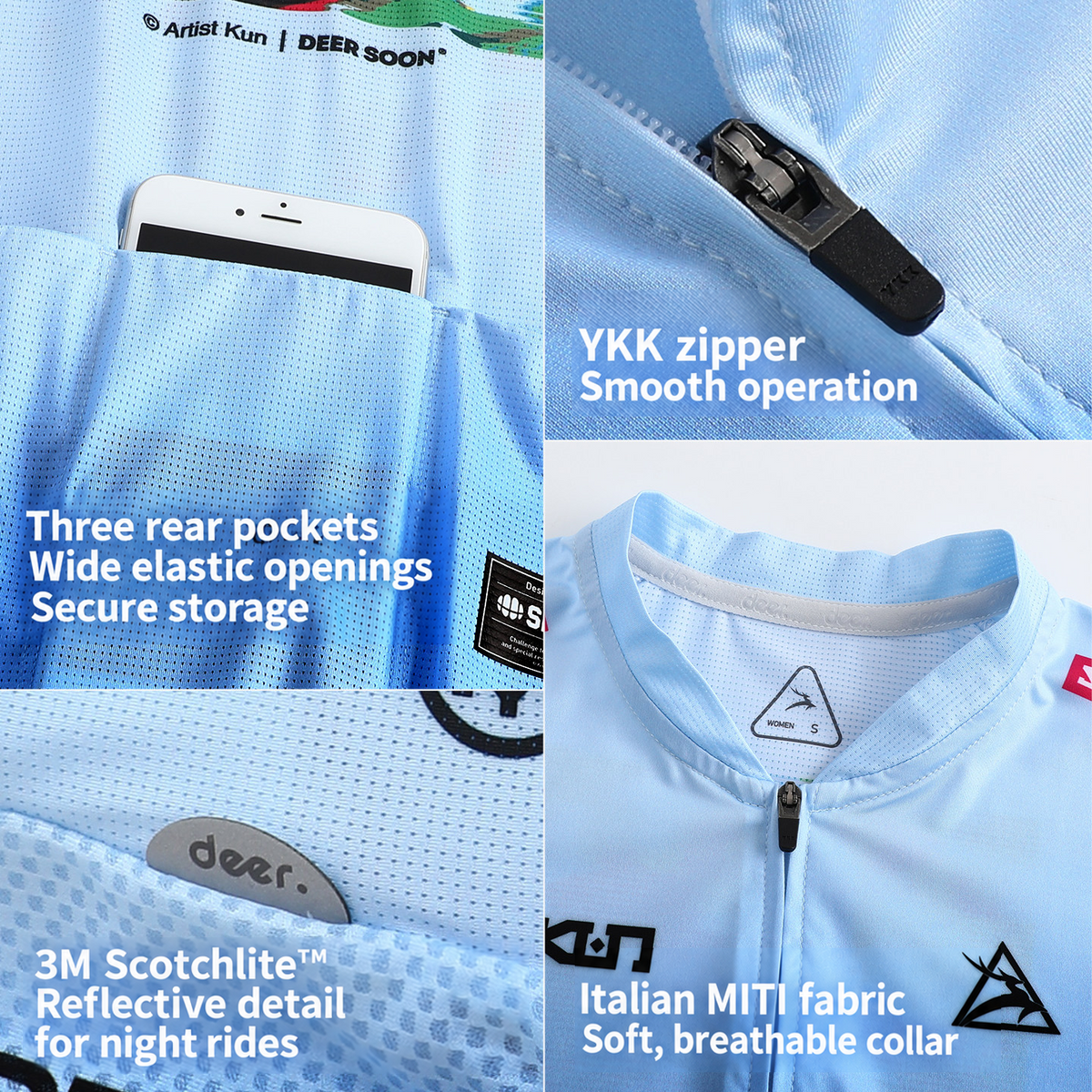 SAKUN x DEER cycling jersey — English product detail