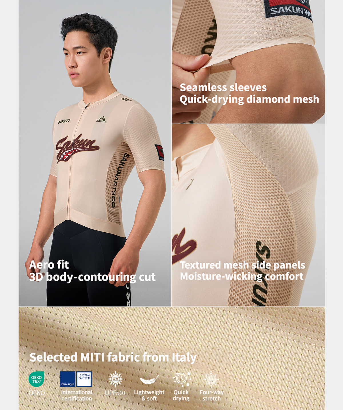 SAKUN x DEER cycling jersey — English product detail