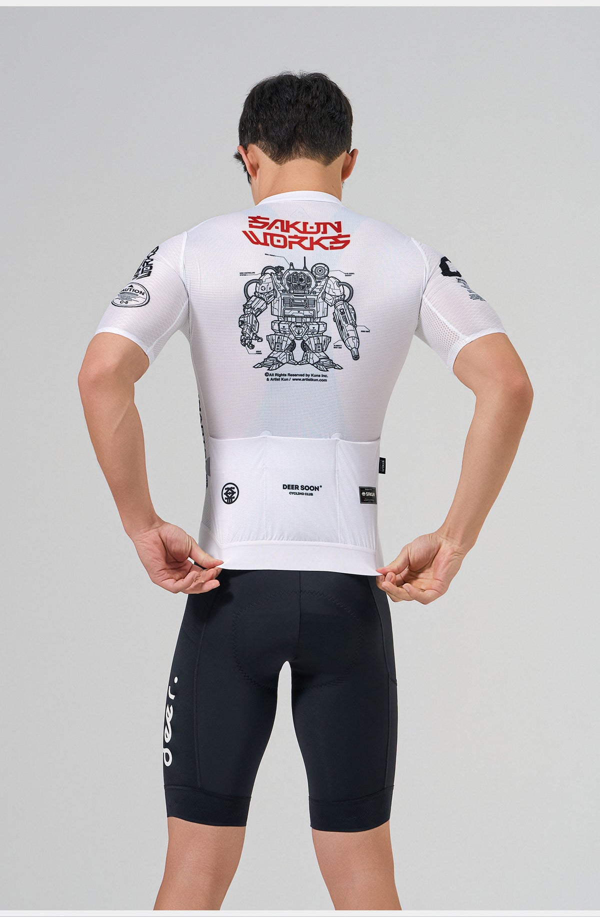 SAKUN x DEER cycling jersey — product photograph