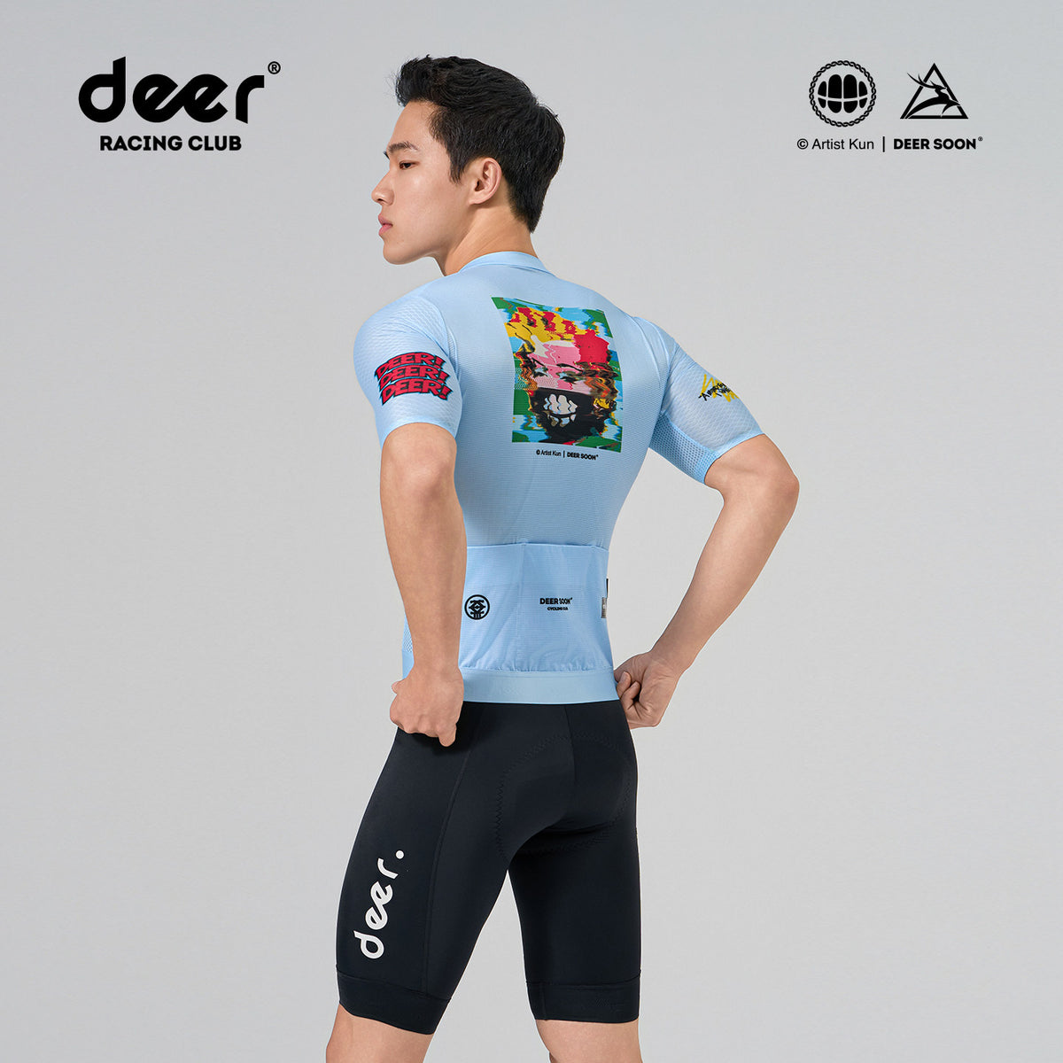 SAKUN x DEER cycling jersey — product photograph
