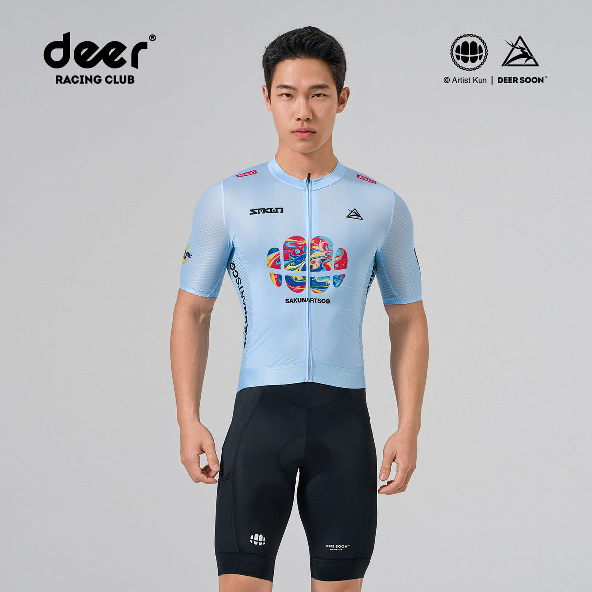 SAKUN x DEER cycling jersey — product photograph