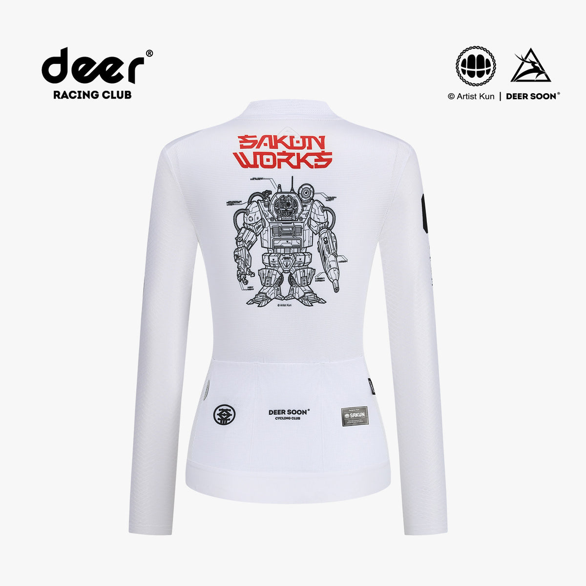 SAKUN x DEER cycling jersey — product photograph