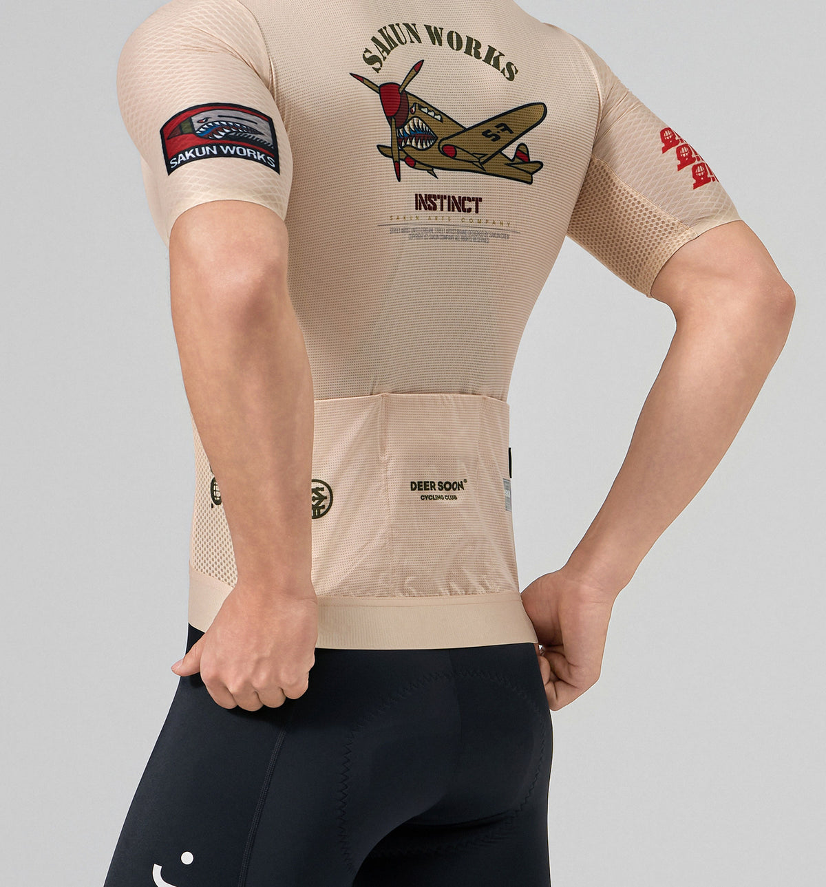SAKUN x DEER cycling jersey — product photograph