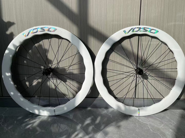 VOSOLITE 5358 Pearl White Carbon Wheelset - SH Freehub