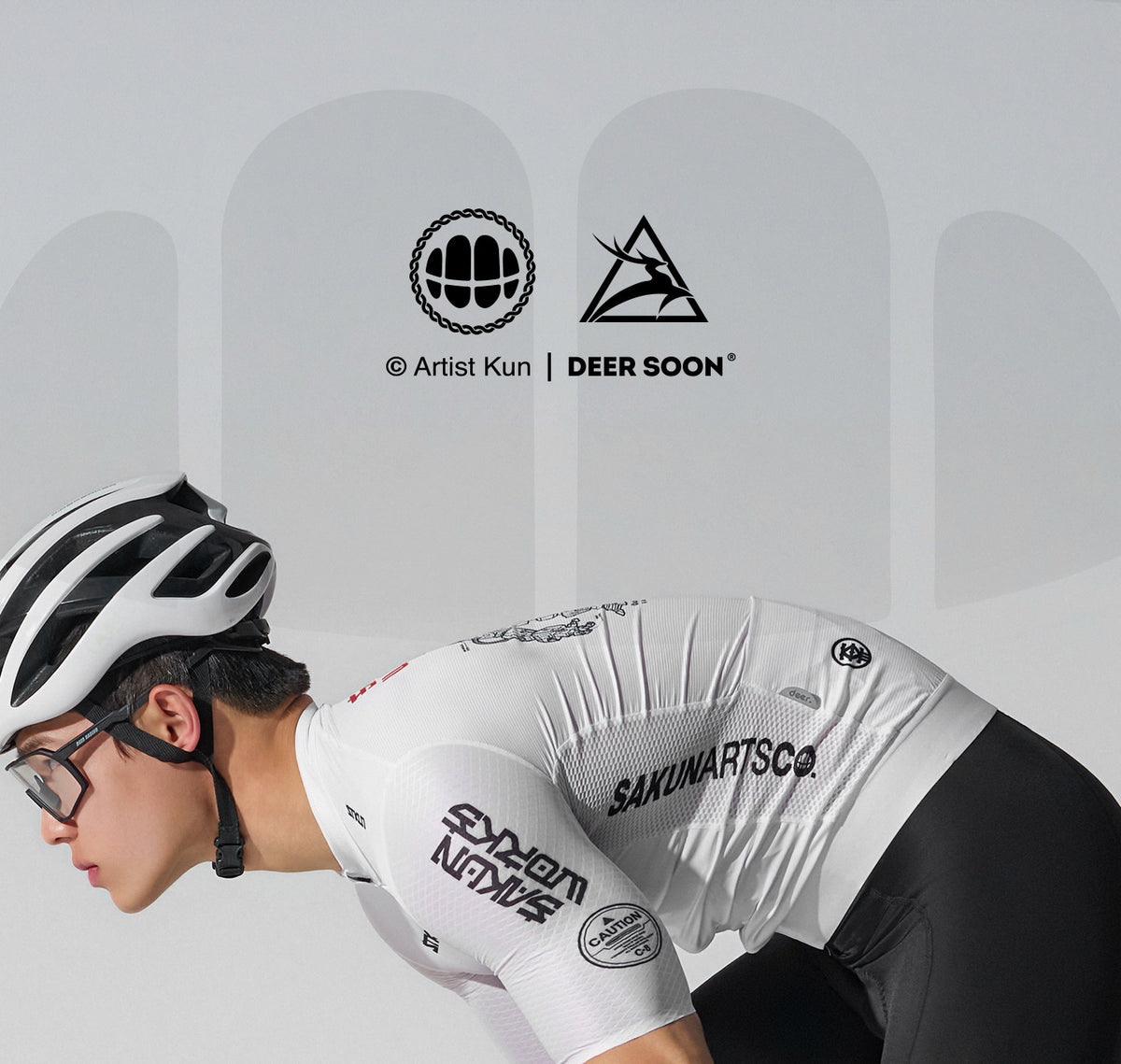 SAKUN x DEER cycling jersey — product photograph