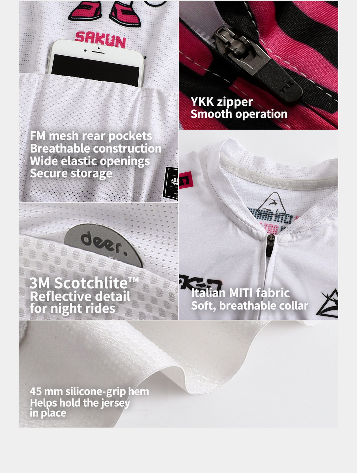 SAKUN x DEER cycling jersey — English product detail