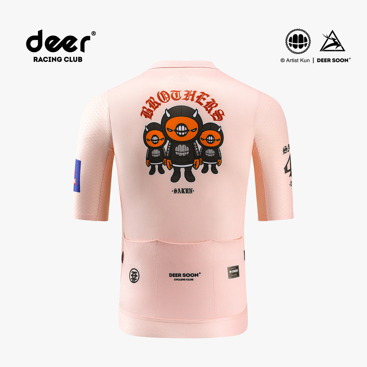 SAKUN x DEER cycling jersey — product photograph