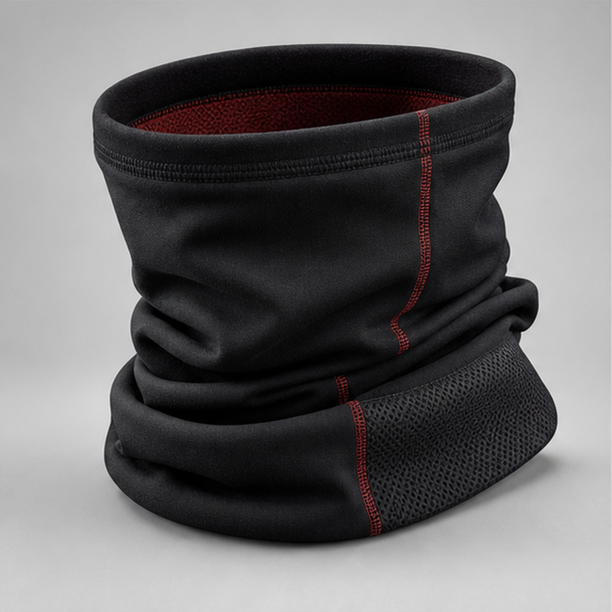 Thermal cycling neck gaiter product visualization