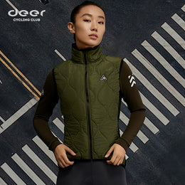Women's Aerogel-Insulated Road Cycling Vest with Fleece Collar — thumbnail 1 of 30