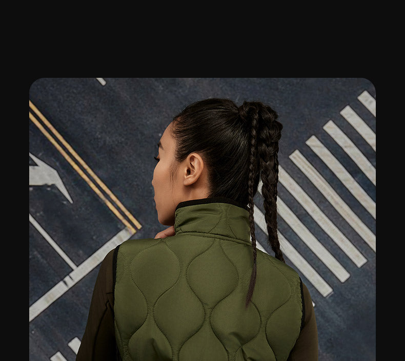 Women's Aerogel-Insulated Road Cycling Vest with Fleece Collar — product story image 14 of 30