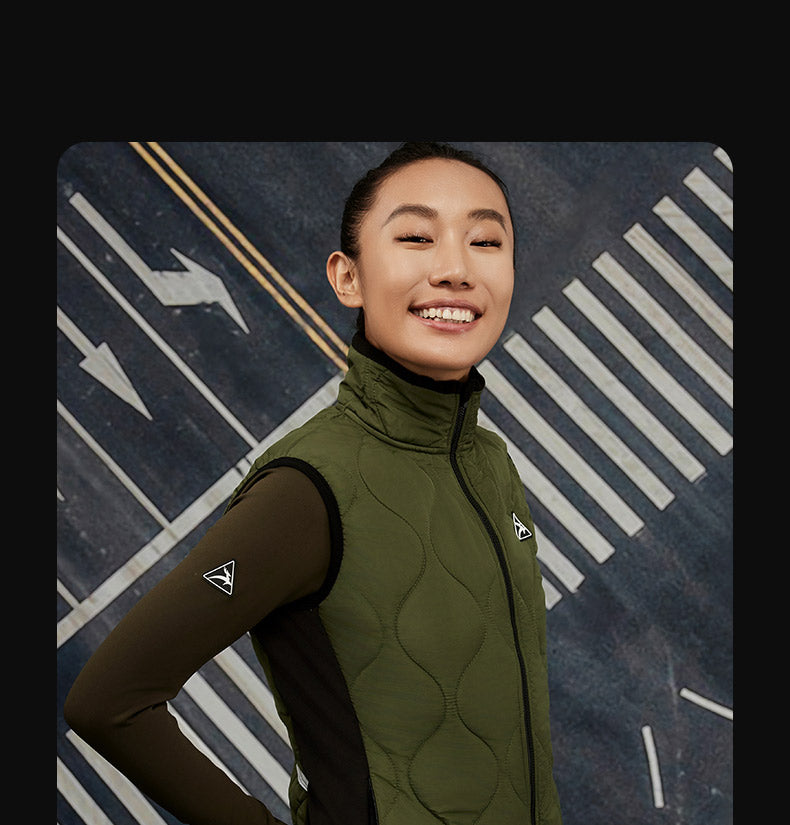 Women's Aerogel-Insulated Road Cycling Vest with Fleece Collar — product story image 16 of 30