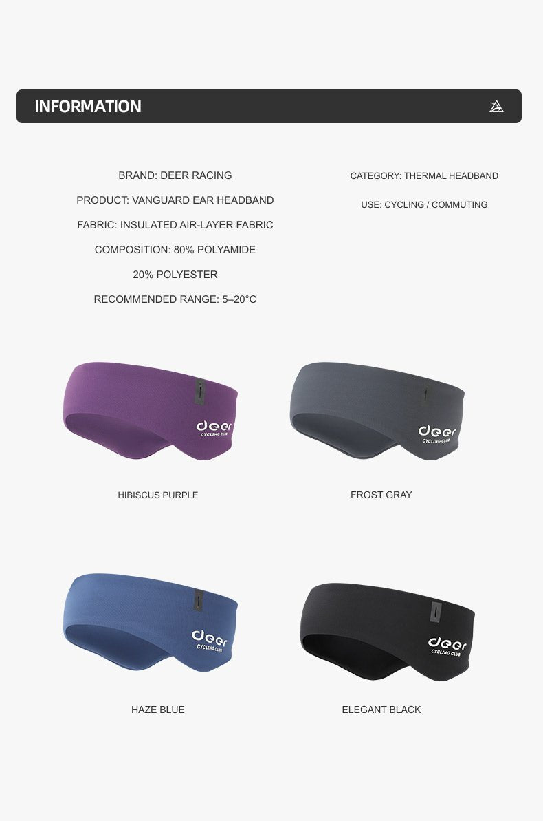 Thermal Ear-Warming Cycling Headband with Eyewear Port — product story image 20 of 22
