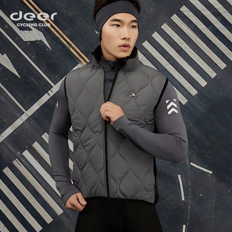 Men's Aerogel-Insulated Road Cycling Vest with Fleece Collar — image 1 of 29