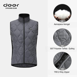 Men's Aerogel-Insulated Road Cycling Vest with Fleece Collar — thumbnail 6 of 29