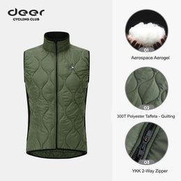 Men's Aerogel-Insulated Road Cycling Vest with Fleece Collar — thumbnail 7 of 29