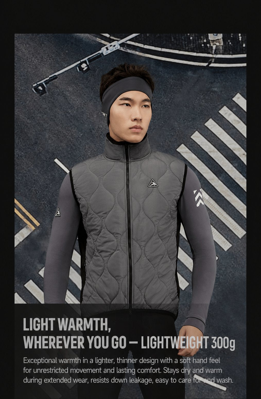 Men's Aerogel-Insulated Road Cycling Vest with Fleece Collar — product story image 17 of 29