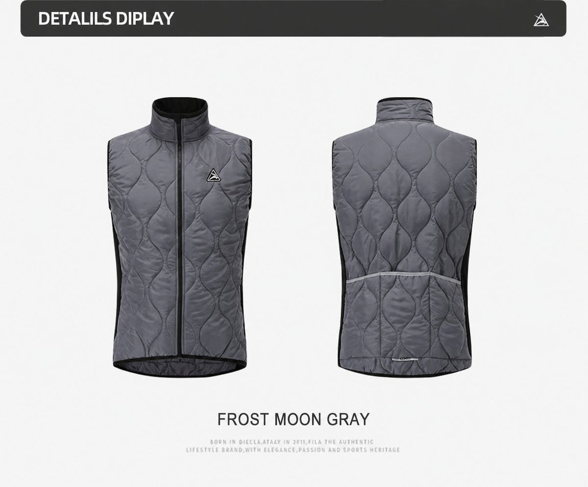 Men's Aerogel-Insulated Road Cycling Vest with Fleece Collar — product story image 28 of 29