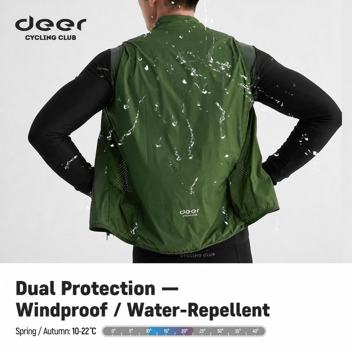 Men's Windproof Ventilated Road Cycling Vest — product story image 01 of 37