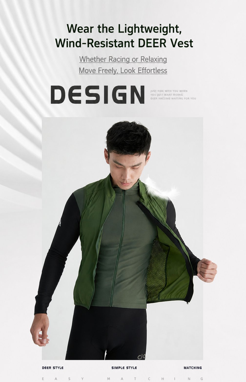 Men's Windproof Ventilated Road Cycling Vest — product story image 10 of 37