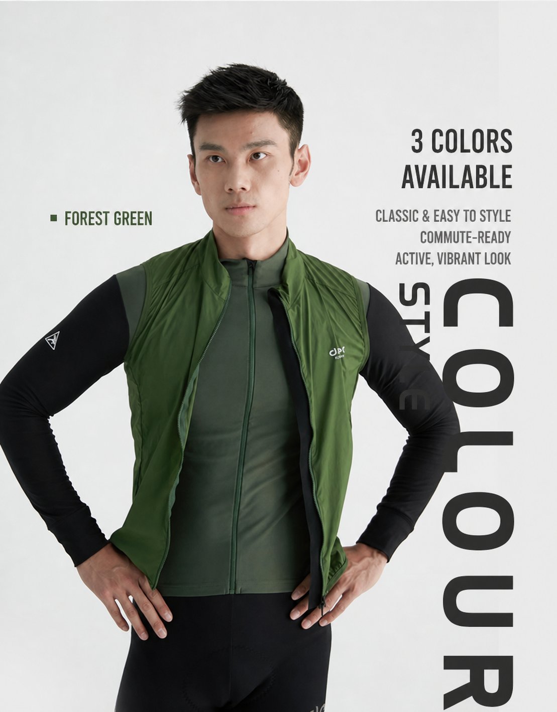 Men's Windproof Ventilated Road Cycling Vest — product story image 12 of 37