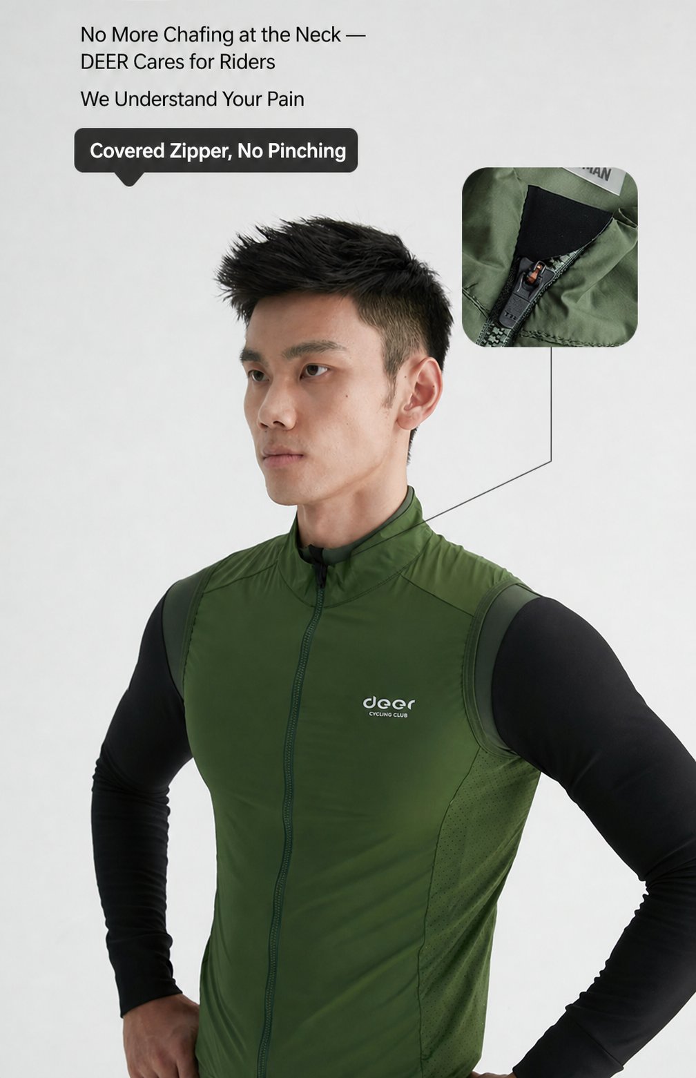 Men's Windproof Ventilated Road Cycling Vest — product story image 16 of 37