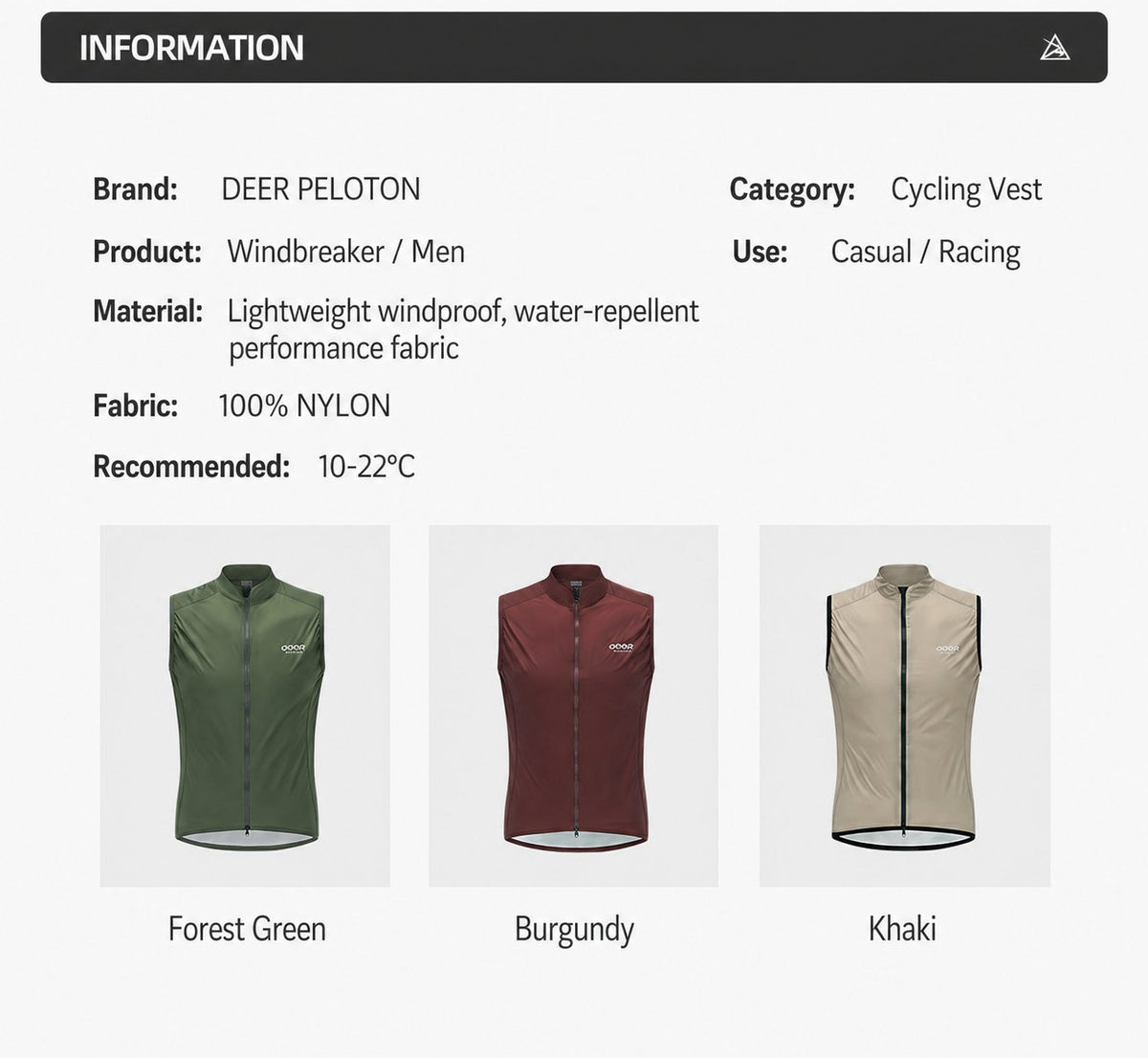 Men's Windproof Ventilated Road Cycling Vest — product story image 21 of 37